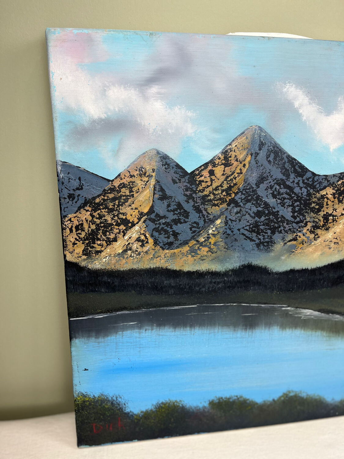 Huile sur toile Paysage de montagne