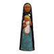 Virgin child statuette glazed terracotta