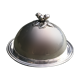 Butter bell silver metal