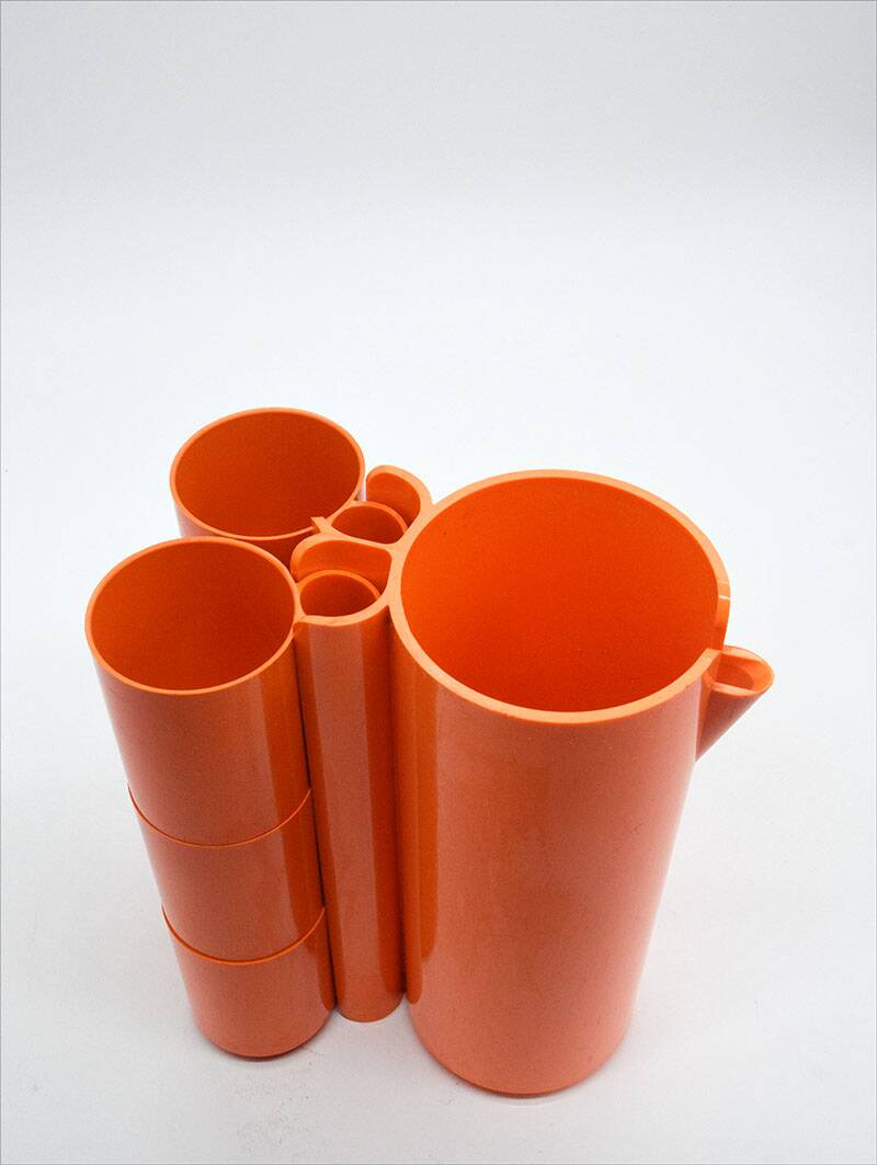 Jean Pierre Vitrac plastic drinking set, France, 1970s
