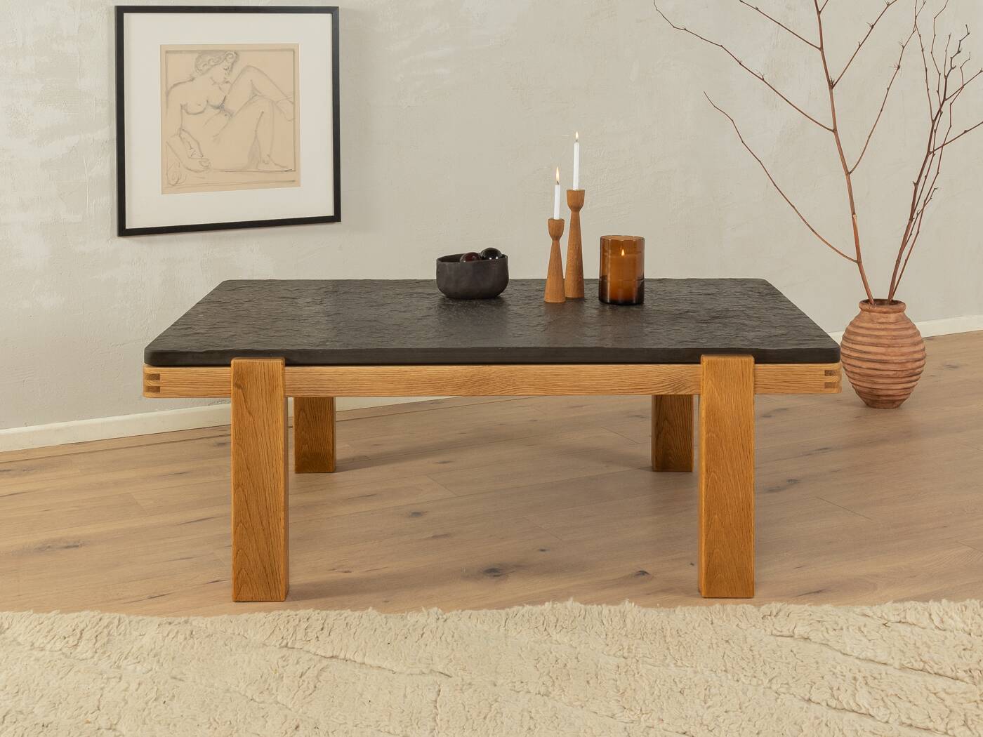 Table basse en granit des années 60