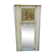 Louis XVI style trumeau mirror in patinated wood
