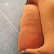 Louis Philippe style velvet bench