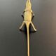 8 porte-couteaux forme antilope et crocodile en laiton