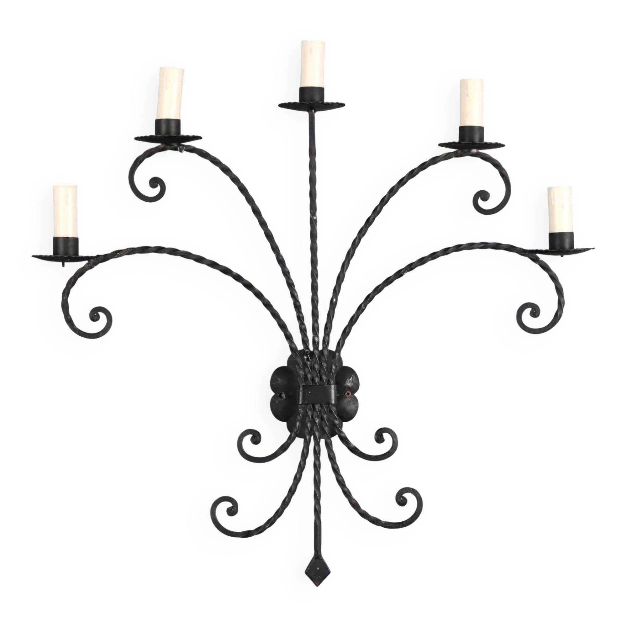 Wall sconce in wrought iron with 5 lights - Italy