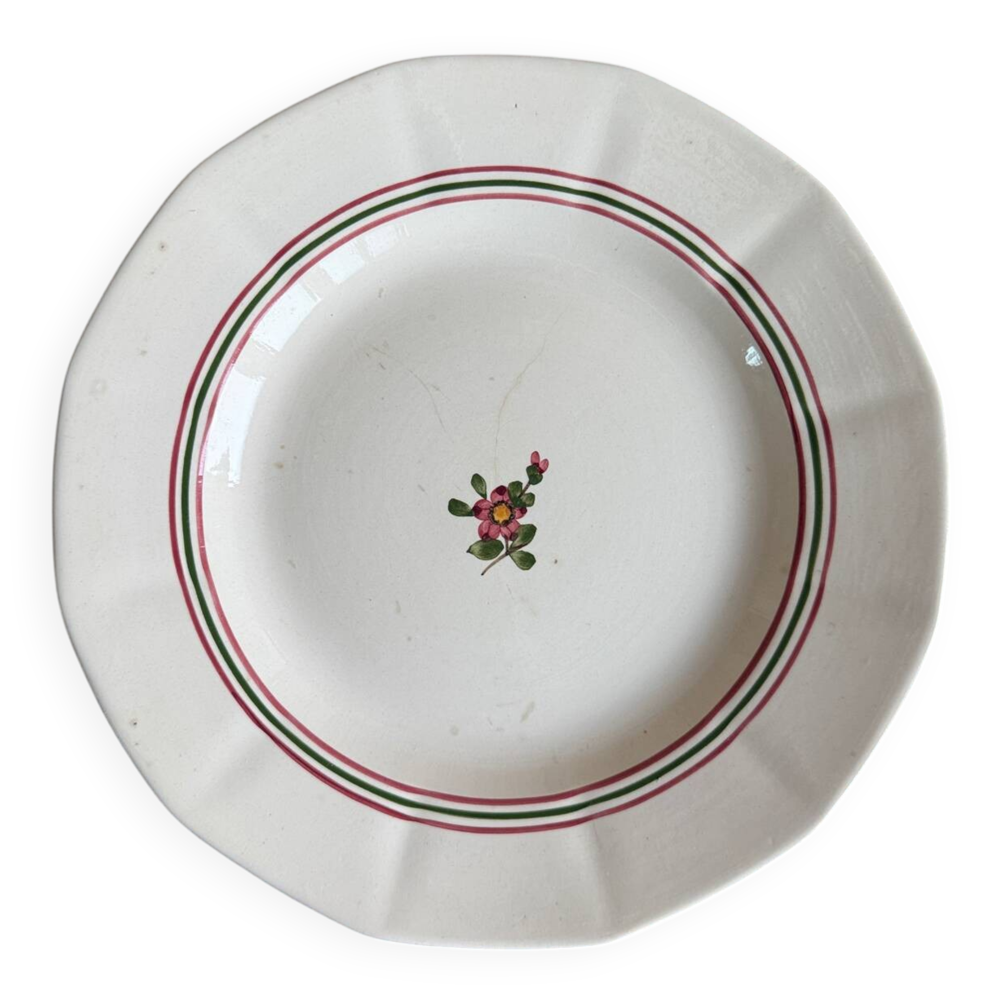 Large round dish Sarreguemines Armelle