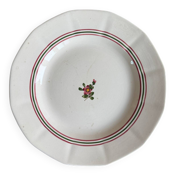 Grand plat rond Sarreguemines Armelle