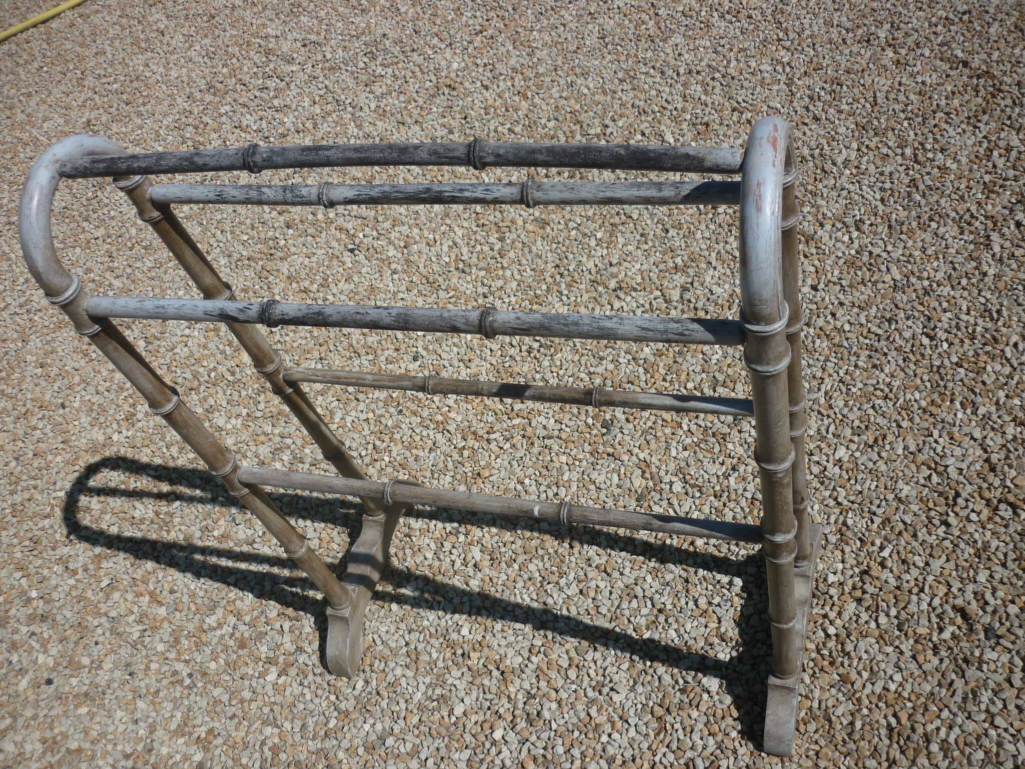 Old bamboo style towel rack from the 1900s