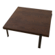 Table basse vintage en wengé, années 1960