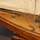 Vintage 20thC English Carved Hull Pond Yacht c.1930
