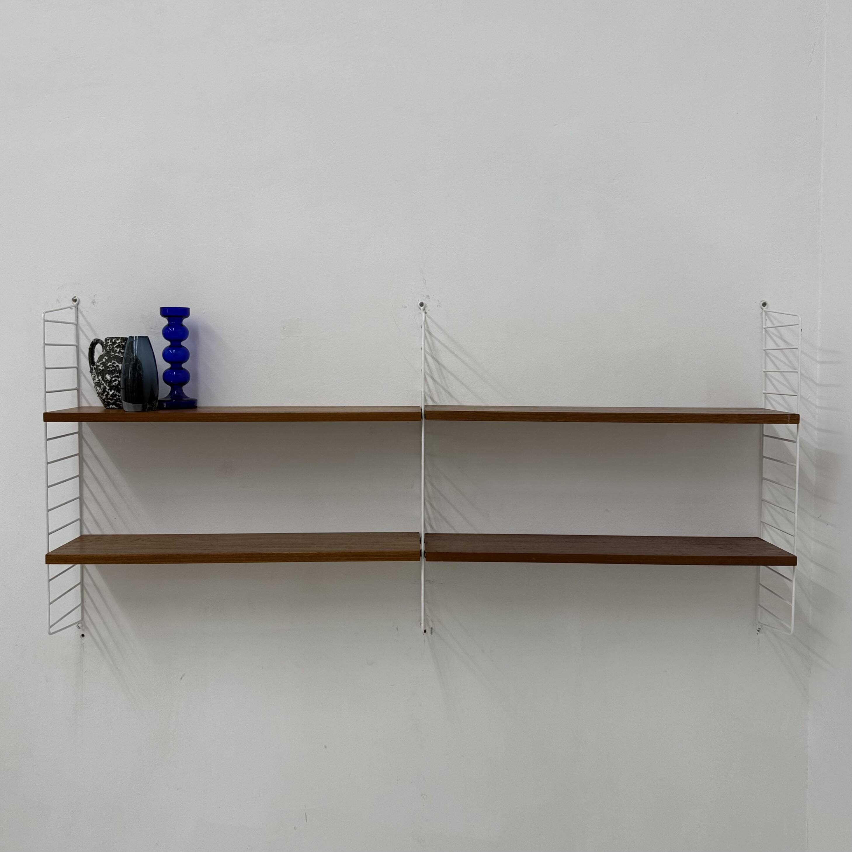 Mid-Century Nisse Strinning string design teak wall unit , 1960s