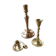 Lot of 3 brass candlesticks