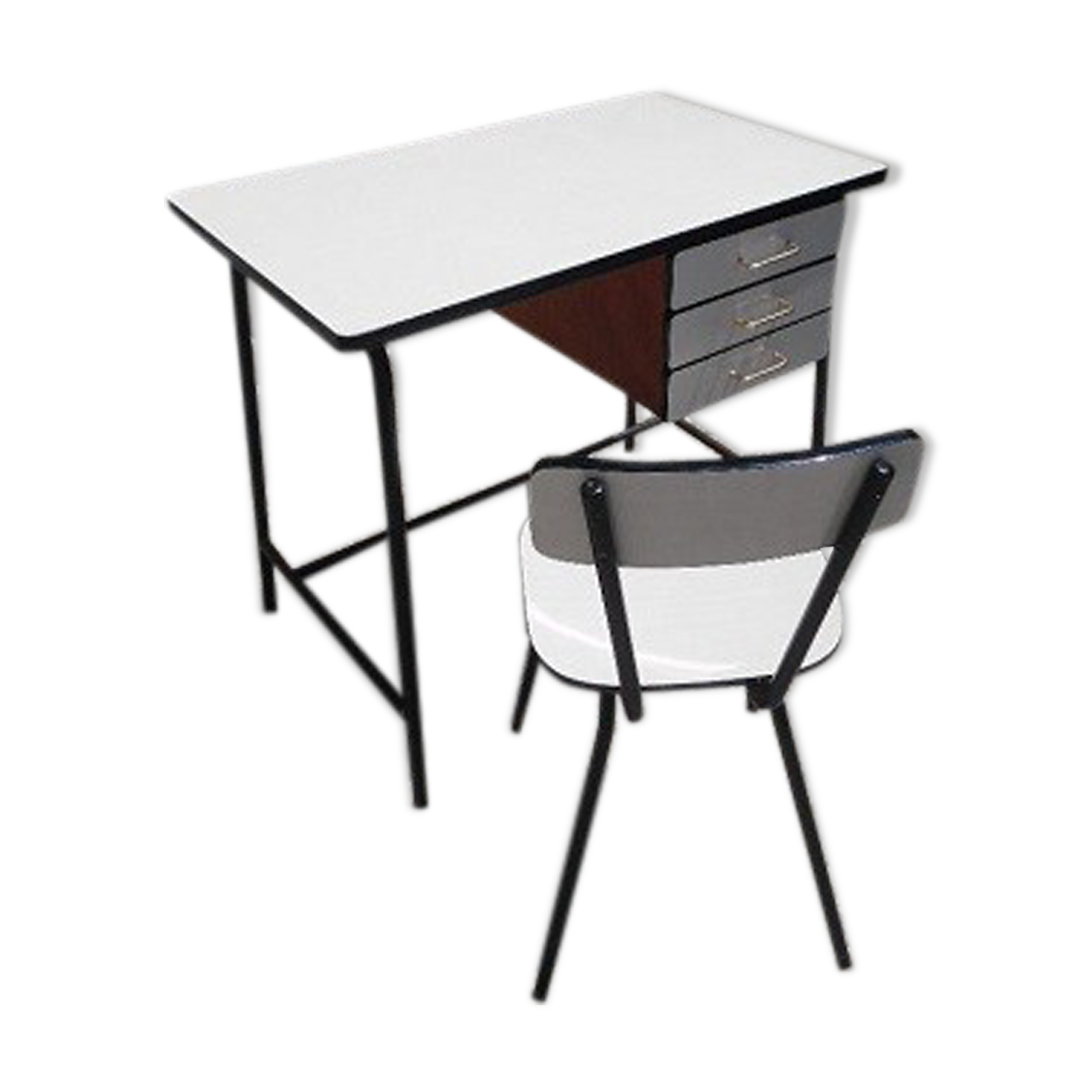 Desk and chair formica