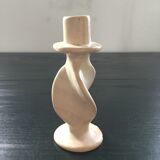 Twisted stone candle holder