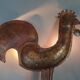 Rooster in wall lamp copper beautiful work of dinanderie 58x53 cm