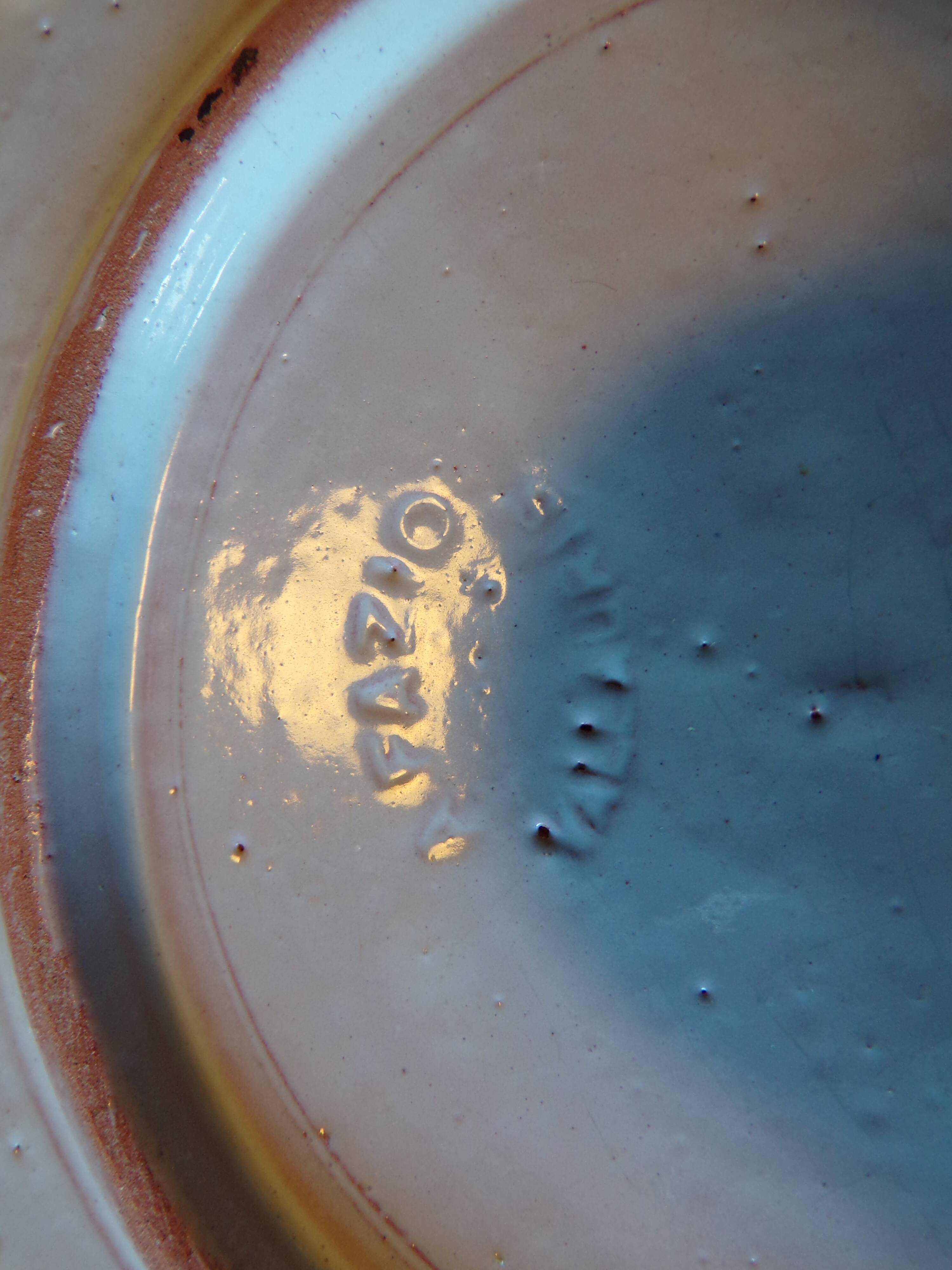Ceramic plate signed Antoine Fazio