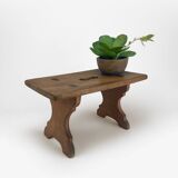 1940s slotted bench stool