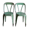 Tolix Multipl's chair by Joseph Mathieu, early model circa 1930,