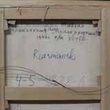 Oil on canvas young woman with a pink knot by riasnianski