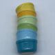 Lot / series of 6 ramekins Digoin France , vintage, pastel,