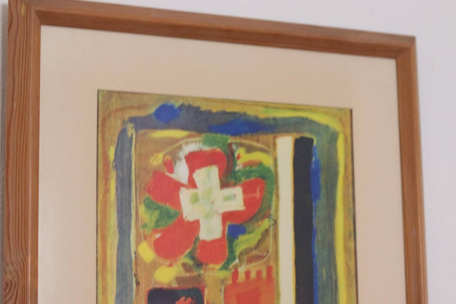 Swedish Oil on Panel – “Abstract Composition” by MARTIN BISSIÈRE, 1952