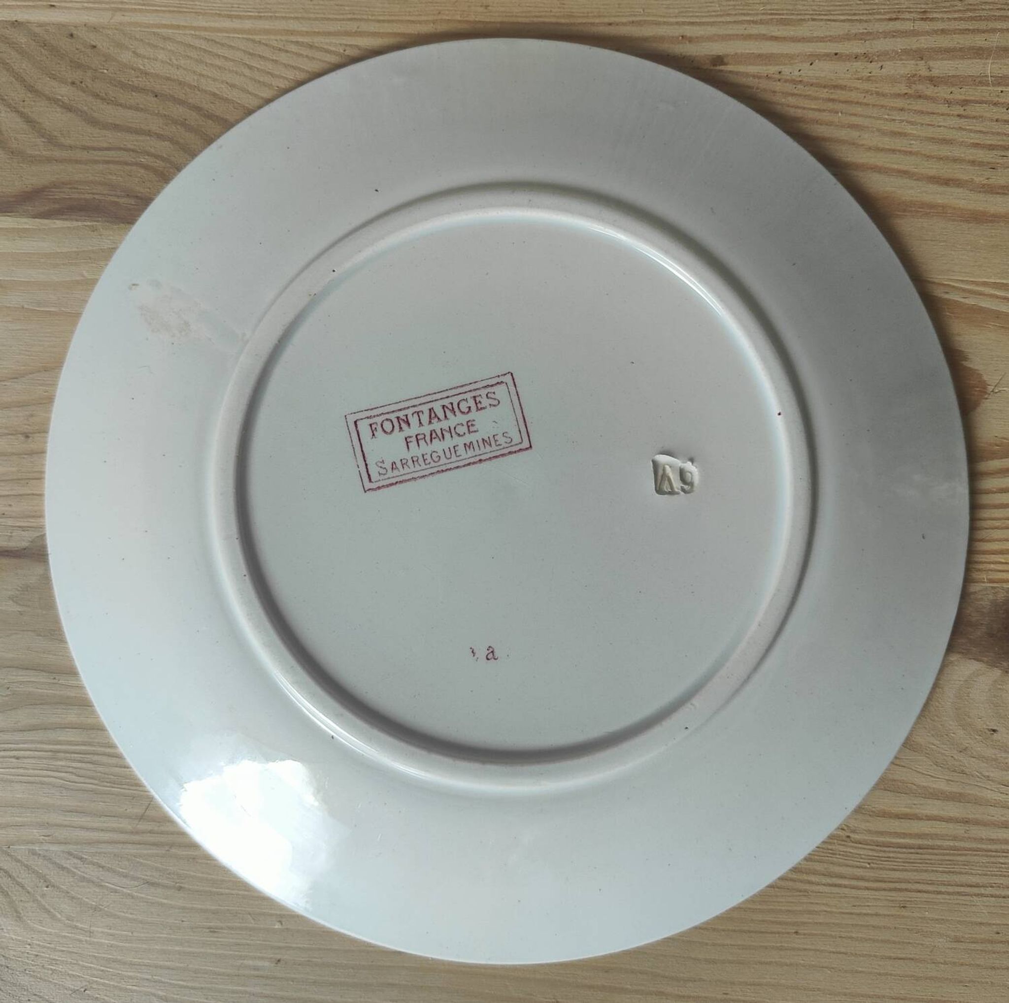 6 assiettes à dessert modèle Fontanges par Sarreguemines
