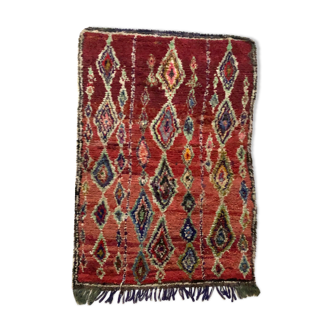 Moroccan Berber carpet Boucherouite 1.63x1.10m