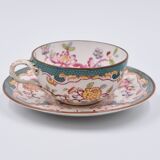 Cup and under cup Sarreguemines décor Minton n°248