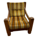Brutalist design armchair in old oak