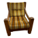 Brutalist design armchair in old oak