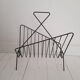 Vintage wrought iron newspaper rack from the 60s
