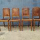 Série de 4 chaises art déco cuir 1925