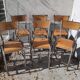 Lot of 6 vintage school chairs