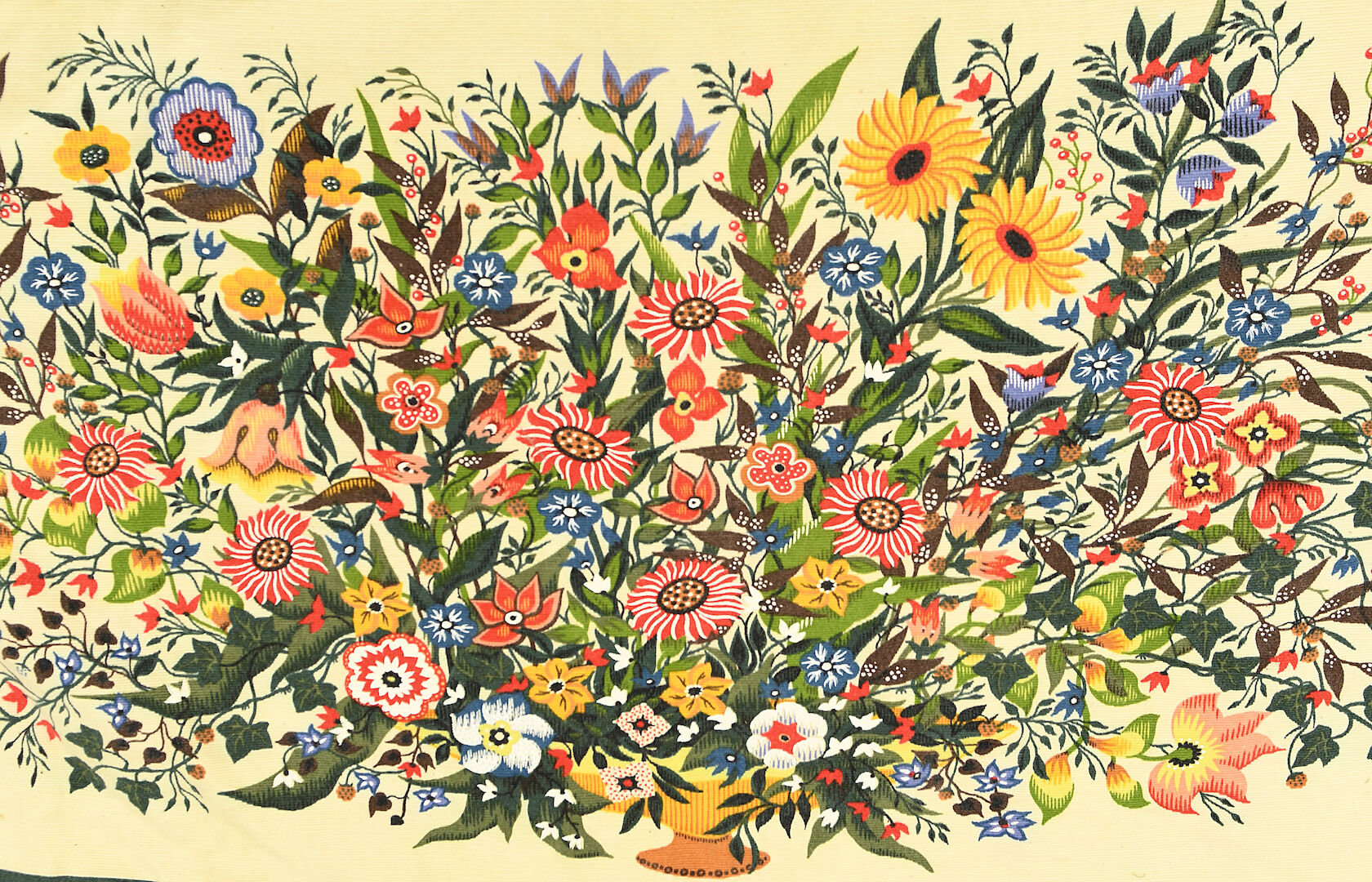 Tapestry " Le chant du Printemps " after cardboard by Odette Caly