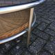 Glass and wicker coffee table
