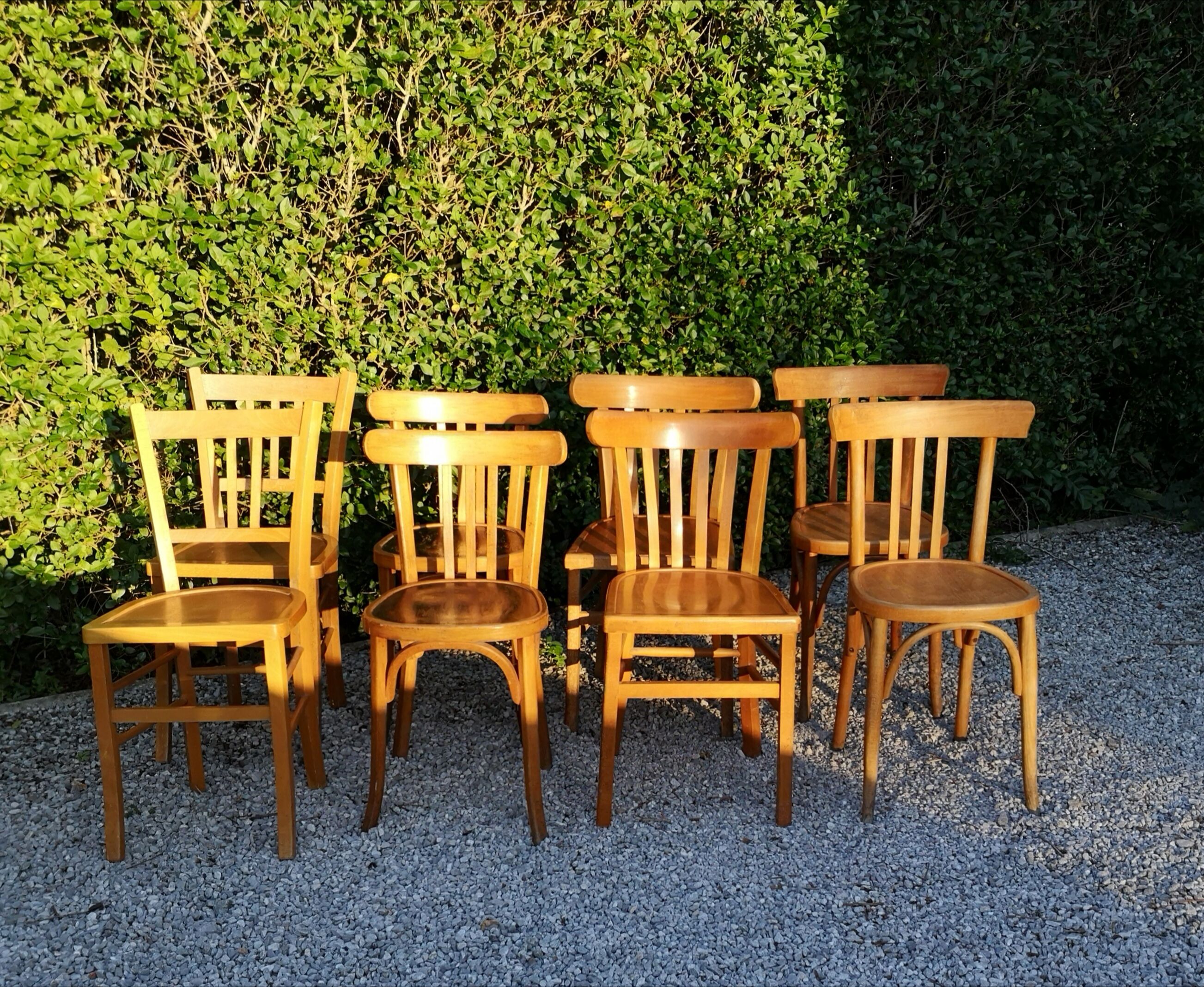 Set of 8 chairs Bistro mismatched