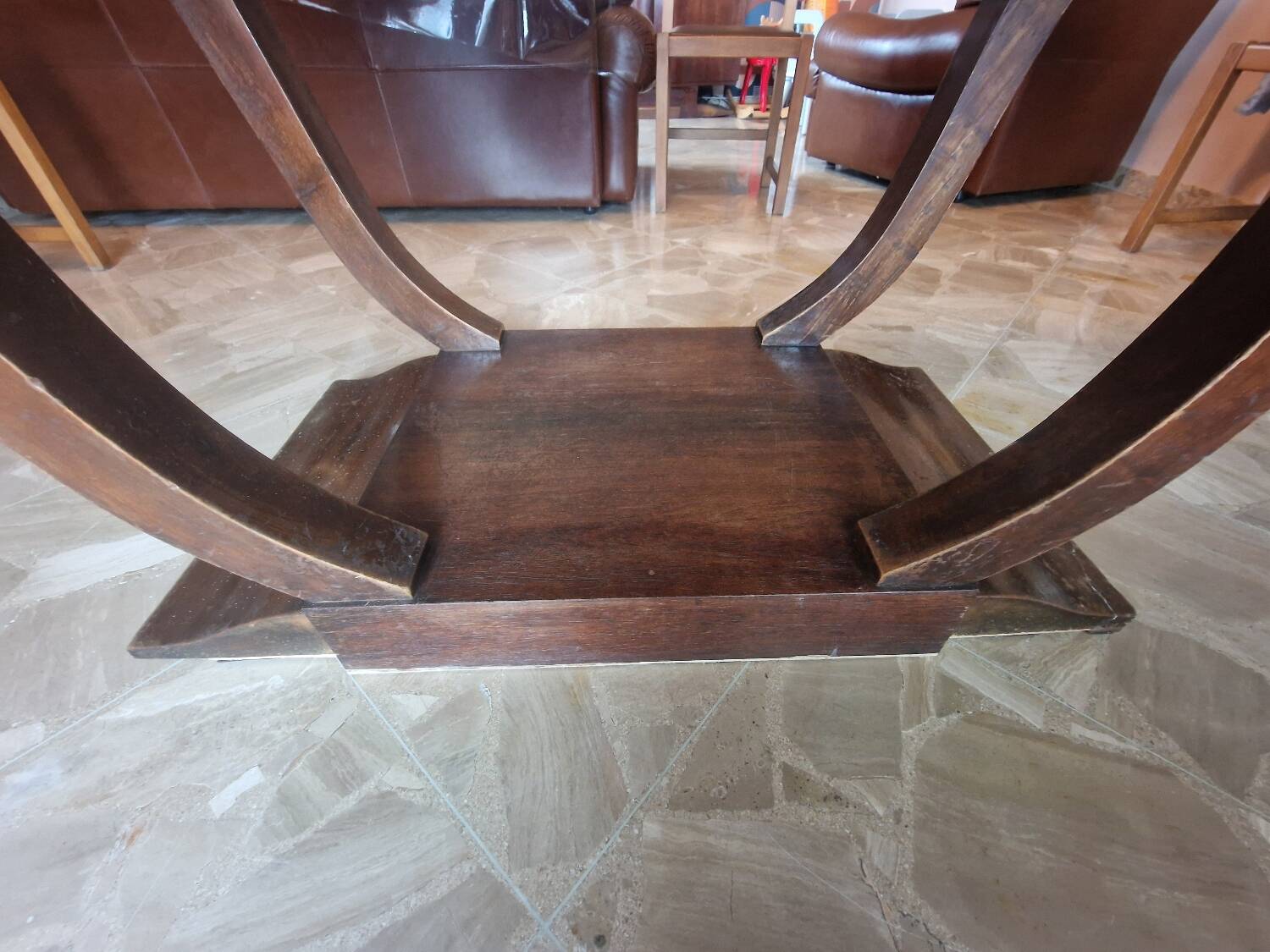 Art deco table with 2 extensions