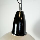 Industrial Soviet White Enamel Pendant Lamp, 1960s