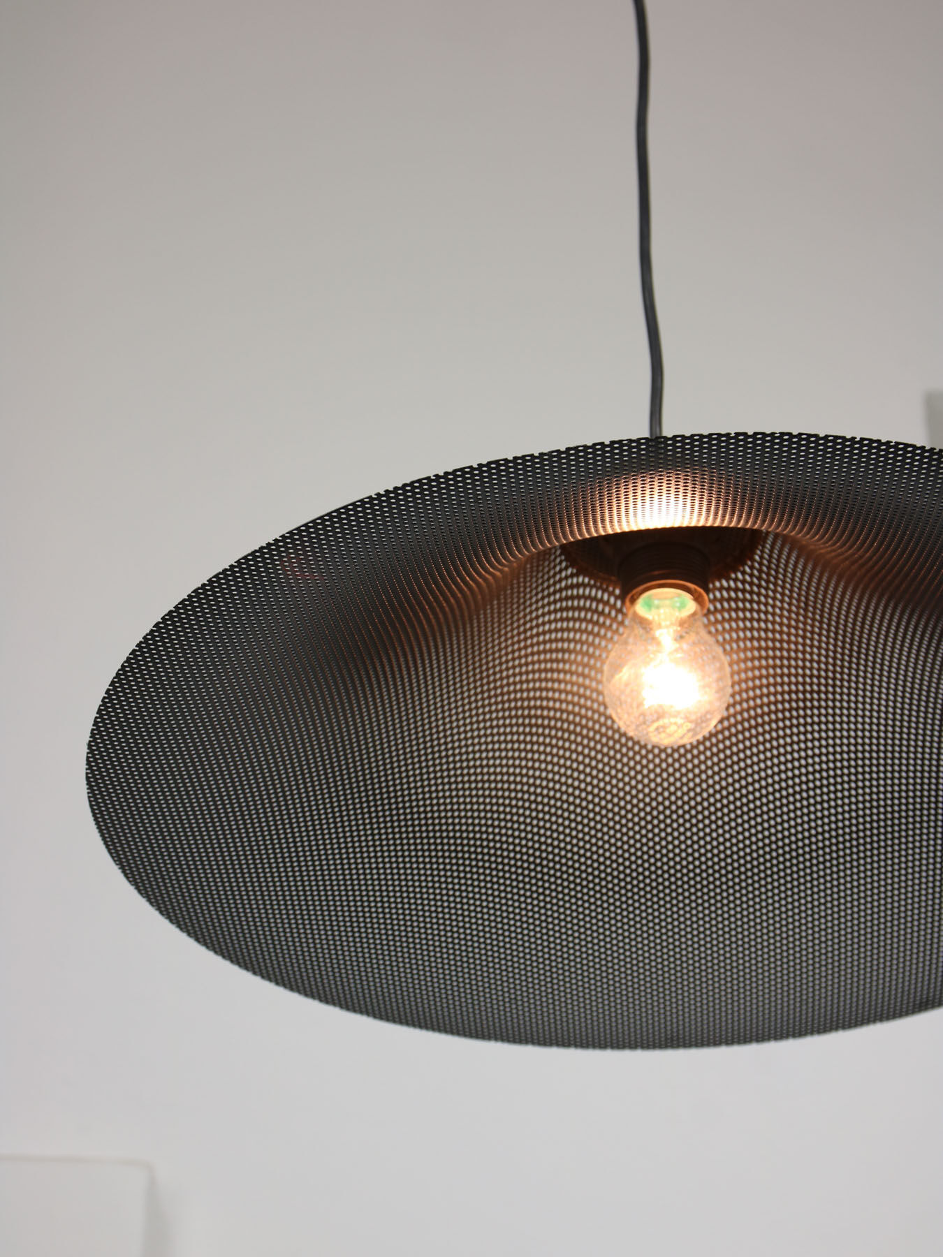 Vintage Italian Perforated Trumpet Lamp