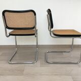 Paire Chaises Cesca B32 Marcel Breuer Cidue années 70