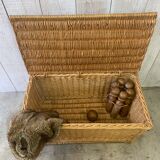 Vintage wicker trunk