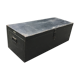 Old chest or wooden trunk black patina