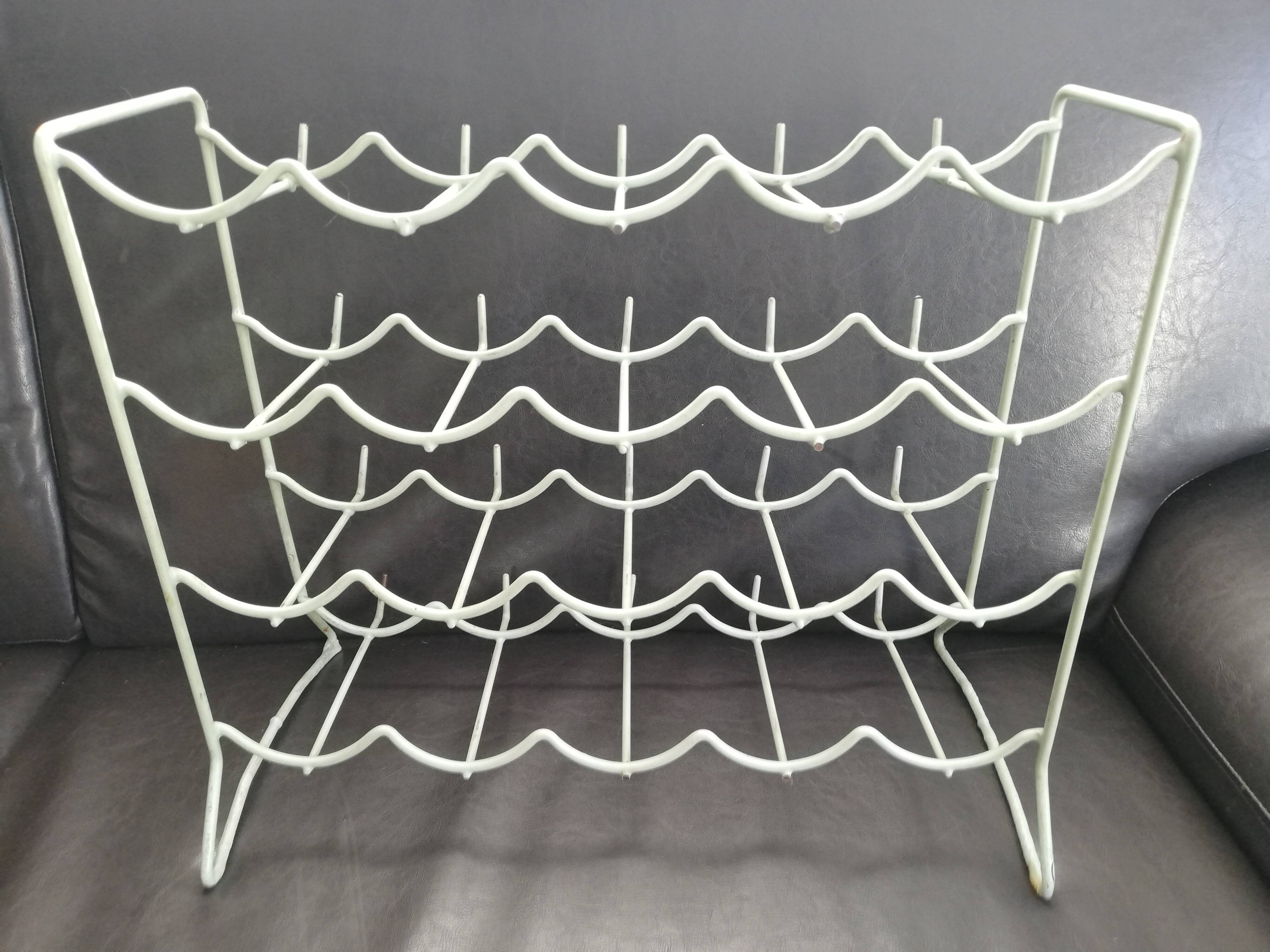 Metal bottle holder Céladon green