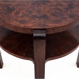 Round art deco coffee table, Czechoslovakia, 1950s