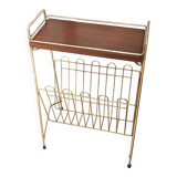 Vintage brass magazine table