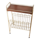 Vintage brass magazine table