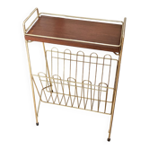Vintage brass magazine table