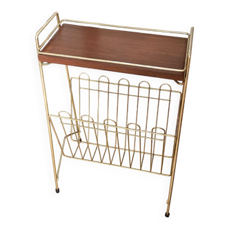 Vintage brass magazine table