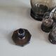 Smoked glass liqueur set