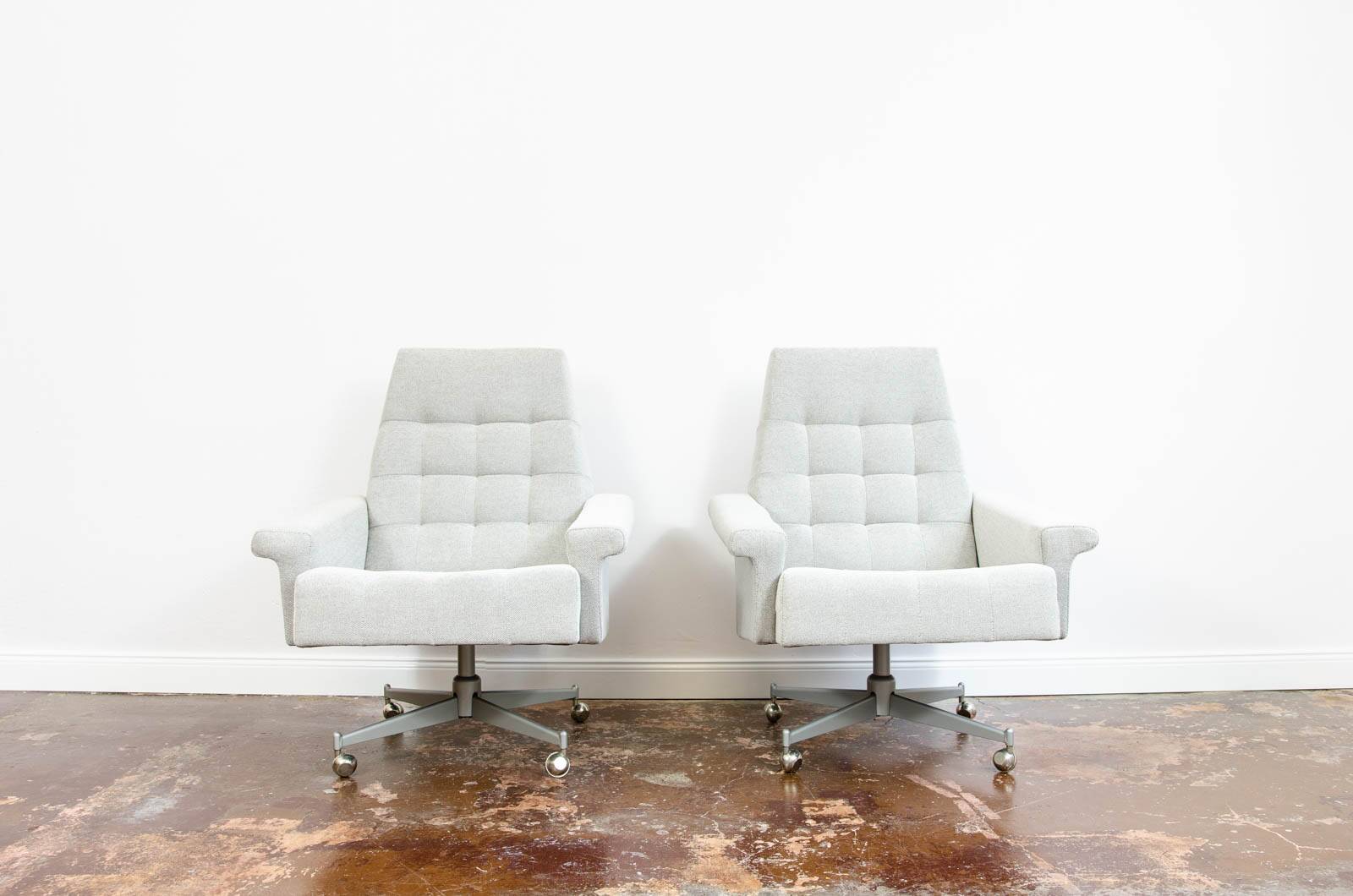 Vintage swivel armchairs, UP Závody, Czechoslovakia, 1970s, pair of 2